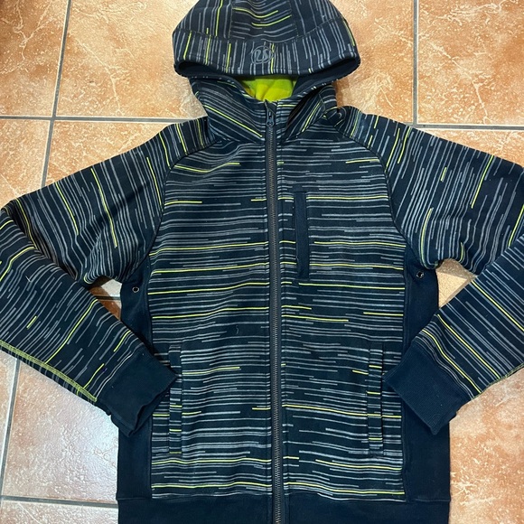 RARE Lululemon Hoodie Mens S Small All Over Print Running City Sweat Zip Hoodie - Picture 1 of 6
